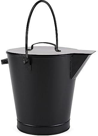 Minuteman International Schwarzer Ascheeimer