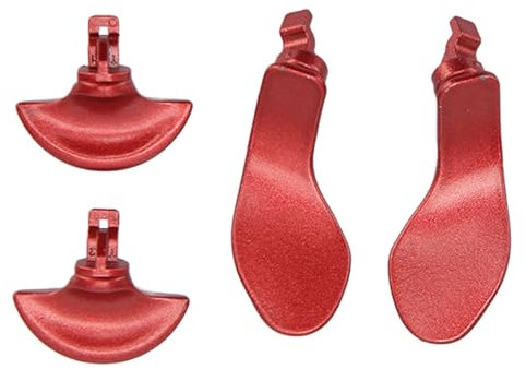 Palas Traseras del Controlador de Juego para el Controlador EDG, Reemplazo de las Palas Traseras del Controlador de Borde de Acero Inoxidable, Accesorios de Consola de Juegos (Rojo)
