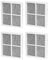 QWORK® 4PCS Fresh Air Filter, Refrigerator Air Filter Replacement Compatible with LG LT120F Series