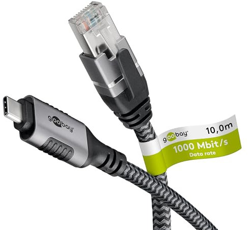 goobay LAN-Adapter Ethernet-Kabel USB-C 3.2 Gen2 Stecker > RJ-45 Stecker