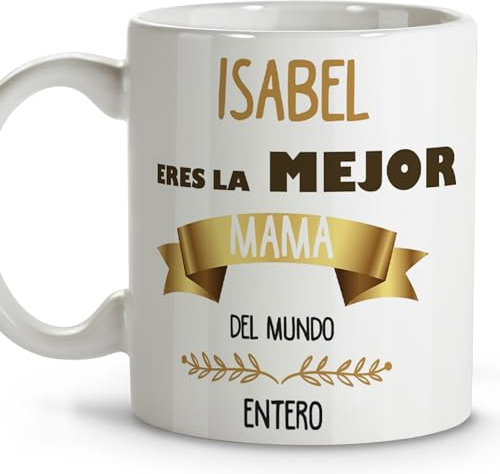 LolaPix Regalo madre primeriza. Tazas personalizadas. Tazas de cafe. Regalo madre. Regalos para madres. Taza cerámica 330 ml.