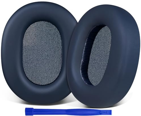 SOULWIT Proteinleder Ersatzpolster Ersatz Ohrpolster für Sony WH-1000XM5 (WH1000XM5) Kopfhörer mit Geräuschunterdrückung, Ohrpolsterkissen mit geräuschisolierendem Memory-Schaum, zusätzliche Dicke