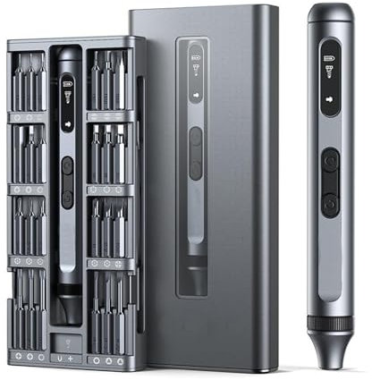 SH-RuiDu Mini cacciavite elettrico, 50 in 1, set di attrezzi magnetici, mini meccanici di precisione, set di riparazione con 48 punte per telefoni cellulari, orologi, giocattoli, fotocamera, computer