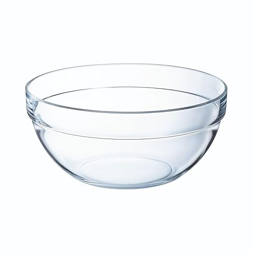 Queensway Home & Dining 2.5L Single Chef's Tempered Glass Salad Mixing Baking Serving Bowl (Pack of 1)