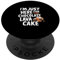 I'm Just Here For The Pear Chocolate Lava Cake Meme Cute Cake PopSockets mit austauschbarem PopGrip
