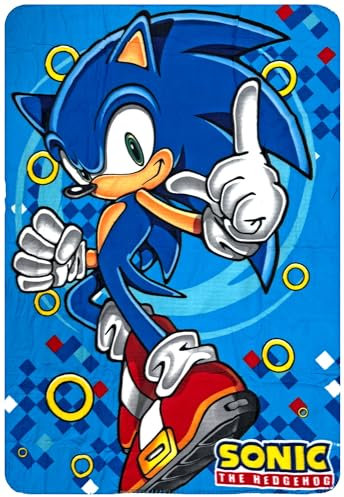 Clondo Coperta Plaid Per Bambini, Per Sonic Fan, Morbido Pile, Idea Regalo Bambino, Gadget, Super Soffice