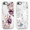 Yoedge 2 Pack Transparent Phone Case for iPhone 8/SE 2022/7/SE 2020 4.7, Soft Silicone with Purple Flowers Aesthetics Pattern,Shockproof Bumper Protector Matte Floral 270 Cover, for iPhone 7 Girls