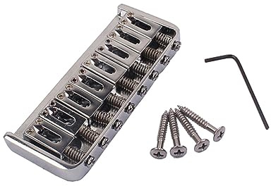 ifundom Ponte per Basso Elettrico a 8 Corde in Metallo Argento, Resistente alla Ruggine Superficie Liscia, Accessorio Essenziale per Chitarra e Basso
