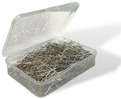 100g, ultrafeine Stecknadeln, 0,5 x 35 mm, mit Kunststoffdose für Textil, Seide