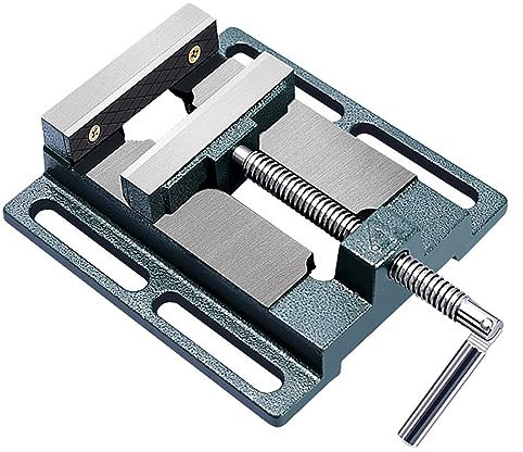 4 Befestigungsschrauben Industrie Bohrmaschine Schraubstock - Gusseisen Bankklemme Schraubstock für Fräsen, Bohren, Holzbearbeitung - Kohlenstoffstahl Flachklemme Schraubstock