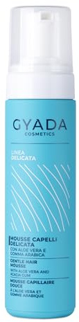 GYADA COSMETICS, Mousse für lockiges und glattes Haar mit Volumenwirkung und Anti-Frizz, macht das Haar glänzend ohne es zu beschweren, 200 ml