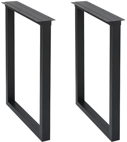 KUANGGE Pieds de Table en Acier, Pieds de Bureau, Hauteur 28 40, Pieds de Salle à Manger rectangulaires en métal, Tube carré Robuste pour Pieds de Table Basse, Pieds de Bureau en métal avec vis, p