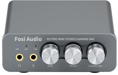 Ujjdwiurgh K5Pro USB Amplificador de Auriculares para Juegos Convertidor de Audio Digital una Analógico con Estéreos HiFi