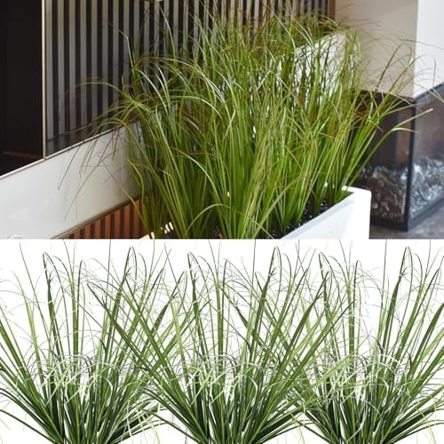 ZenyTra 13 Bundles Kunstgras Balkonpflanzen - 30cm Wetterfester Kunstrasen für Garten, Blumenkübel & Außenbereich, Wie Echtes Gras, Pflegeleicht & UV-Beständig
