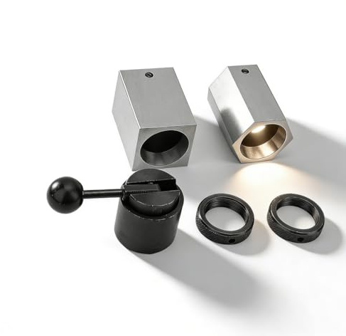 5C Spannzangen - Block - Set, Hex & Quadratringe mit Spannzangenhalter, für Fräsmaschinen und Drehmaschinen - Robuste Werkzeugspannvorrichtung, Präzises Einspannen, Für Werksta