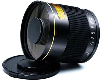 Obiettivo teleobiettivo manuale a specchio Lightdow 500 mm F6.3 con attacco EF for fotocamera full frame for Canon EOS Rebel T8i T7i Nikon Pentax Sony(Black,Canon RF)