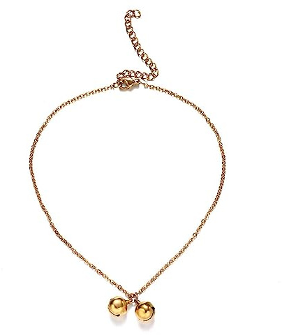 Skcess Weißgold 18K Au750 Boho Fußkettchen, Gold 750 Kette mit Glocken Fussketten für Frauen Sommer Strand Fuß Schmuck für Mutter Mädchen