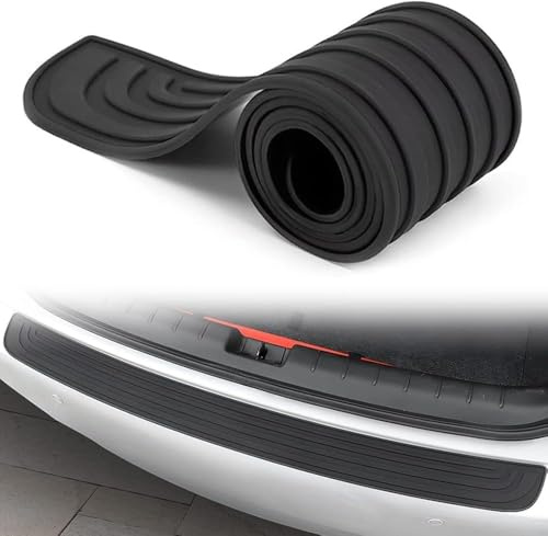 Tryagat 1 Stück Ladekantenschutz für Dacia Spring 2024-, Heckstoßstangenschutz Gummi Kratzfestes und Antirutsch Auto Schutz Zubehör,104cm*9cm