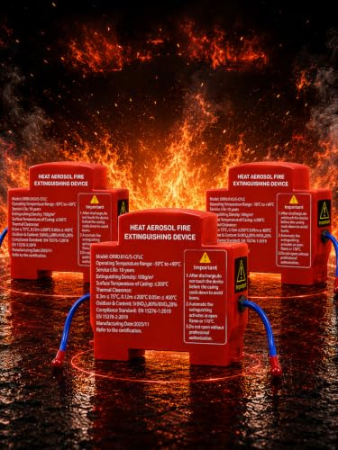 Extintor Cuadro Electrico, Dispositivo automático de extinción,3pcs | supresión rápida de 5 segundos, Montaje En Riel Din para Armarios EléCtricos E Industriales TambiéN