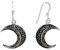 Silverly Frauen 925 Sterling Silber Simulierte Markasit Halbmond Mond Ohrringe Baumeln