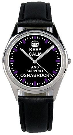 KIESENBERG Armbanduhr OSNABRÜCK Geschenk Artikel Idee Fan Damen Herren Unisex Analog Quartz Lederarmband Uhr 36mm Durchmesser B-2031