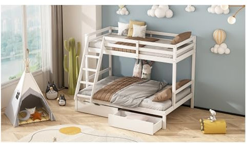 PIONEER TRIPLE BUNK BED KIDS BEDS ADULTS BEDS IN WHITE BUNK BED FOR KIDS WITH STORAGE
