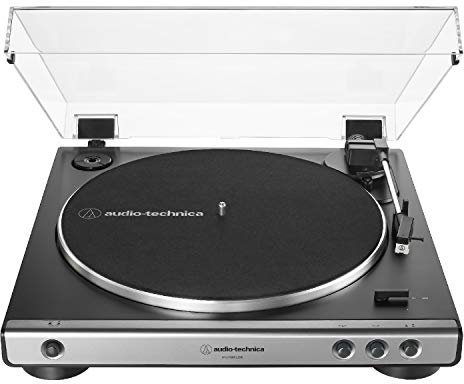 Audio Technica AT-LP60XUSB-GM Fully Automatic Belt-Drive Stereo Turntable (Analog & USB) 33/45 RPM Speeds with Phono Preamp Includes Dust Cover and Dual Magnet Phono Cartridge (Gun Metal)