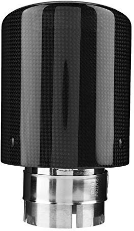 sportauspuff Auto Auspuffrohr, endrohr edelstahl auspuff sound booster Carbon Style Auto Modifiziert Single Outlet Auspuffrohr Schalldämpfer exhaust Tip Tail Throat 63-101mm