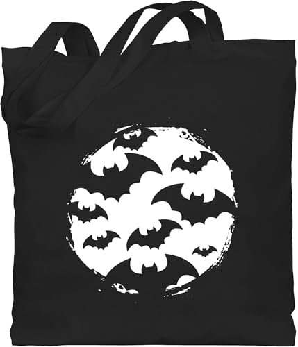 Baumwolltasche - Halloween - Taschen - Fledermäusen Fledermaus - Unisize - Schwarz - halloweentasche tasche haloween outfits bat stoffbeutel halloweenbeutel sammeltasche halowen gothic stofftasche