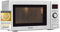 Exquisit® Microondas, 25L, 900W, Grill 1100W, Acabado Inox, Multifunción Microondas-Grill-Turbo, Temporizador Digital, Descongelación, Plato 31,5Cm, Regulación Electrónica, Medidas 30,7x51,3x46,5 Cm.