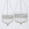 CasaJame Pflanzkorb für Hängetopf 2er Set Sortiert aus Eisen weiß D32-38cm Hanging Basket