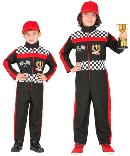 W WIDMANN MILANO Party Fashion - Costume enfant pilote de course, combinaison, sportif, profession, déguisements de carnaval