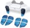 PlayVital 2 Paar Erweiterung Trigger Schultertasten kompatibel mit ps5 Controller, Adjusters für PS Portal Remote Player, Spiel Verbesserung Adjuster Tasten für PS5 Edge Controller-Transparent Blau