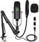 PROAR USB Microphone Condenser Computer PC Gaming Mic Podcast Kit for Streaming,Recording,Vocals,ASMR,Voice,Cardioid Studio iPhone/iPad/Android/MAC/Laptop/PS4/USB C Phone,YouTube