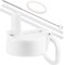Vmini Couvercle à paille, compatible avec les bouteilles d'eau Hydro Flask à large goulot et plus encore, poignée large et rotative, pailles et brosses, lot de 1 et 2 (blanc)