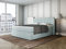 Betten Jumbo King Boxspringbett (H4 Eisblau, 200 x 200 cm mit Pocket Air Topper)