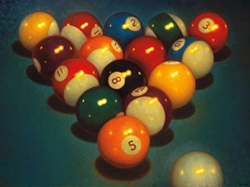 ART-PRINT-on-matt-paper-220gr- Eight Ball II Colletta TR - Floral horizontal Bild Floral Stillleben Vintage Americana Kunstdruck 61 x 83 cm
