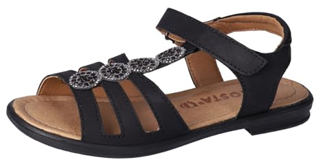RICOSTA Mädchen Riemchensandalen ANA, Kinder Sandalen, Weite: MITTEL, Sommerschuhe, Freizeitschuhe, offene Schuhe, Strandschuhe, schwarz (090), 36 EU
