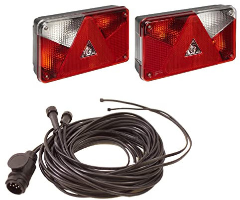 Aspöck Anhänger - Rückleuchten - Heckleuchten Multipoint V - Kabelbaum - Kabelsatz 7 Meter + DC Kabel 4,7 Meter, 13 pol