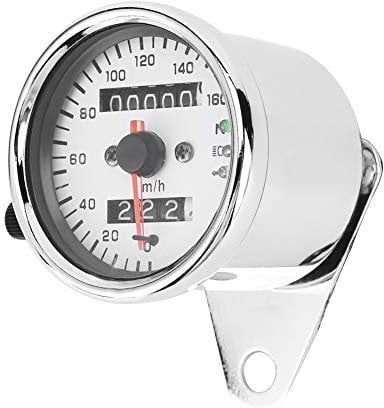 Motorrad Tachometer, 12V Universal Motorrad Kilometerzähler Tacho mit Kontrollleuchten Wasserdicht Tachometer für Boot, Auto, LKW, Marine, GPS, Kilometerzähler