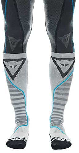 Dainese Dry Long Socks, Motorrad Socken Lang Sommer, für Damen und Herren, Schwarz/Blau, EU 45-47