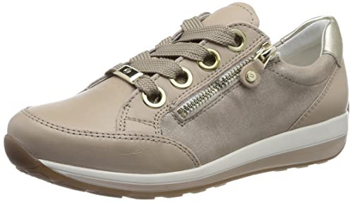 ara Damen Osaka Sneaker, Sand,Silber, 35 EU Weit