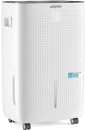 Waykar 150 Pints 7,000 Sq. Ft Energy Star Dehumidifier with Drain Hose for Commercial and Industrial Large Rooms, Warehouses, Storages, Home, Basements and Bedroom with 2.04 Gal Water Tank