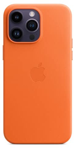 Apple iPhone 14 Pro Max Leather Case with MagSafe - Orange 