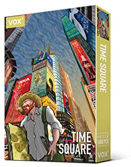 VOX Classic - Van Gogh Style Time Square 1000 Piece Jigsaw Puzzle, for Adult and Whole Family, No Dust, Matte Finish, Great Gift for Puzzle Lovers
