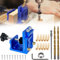 6 Pezzi Set da Dima per Spinatura Legno, Regolabile Lega di Alluminio Dima per Fori a Tasca, Spinatrice per Legno per Lavorazione del Legno, Mobili, Punzonatura fai da te