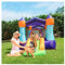 Castillo Windsor Rosa -Castillo Hinchable para niños Windsor de Estilo Medieval con 4 torreones, Zona de Salto protegida y tobogán