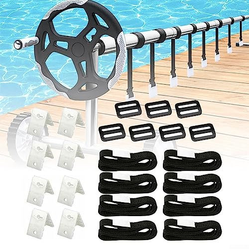 Kit de Fixation de Bobine de Couverture, 8 pièces, kit de Sangles de Fixation pour Piscine