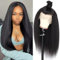 Peluca Mujer Pelo Natural Humano Yaki 13x4 HD Lace Front Human Hair Wig Pelucas Sin Pegamento Kinky Straight Wig Peluca Negra Natural Brasileña For Black Women 24 Pulgadas