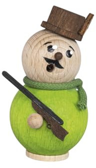 Saico Mini Rauchfigur/Räucherfigur - Jäger - Höhe von 8 cm - EIN charmantes Stück traditioneller Handwerkskunst - liebevoll gestaltete Räucherfigur - kompakt und dennoch detailreich - Made in Germany